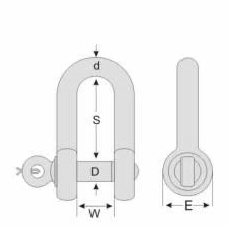 Thumbnail: Stainless Steel Dee Shackle