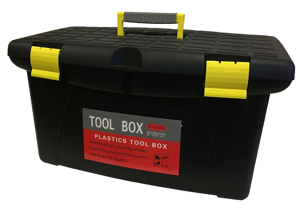 22" PLASTIC TOOL STORAGE BOX with HANDLE