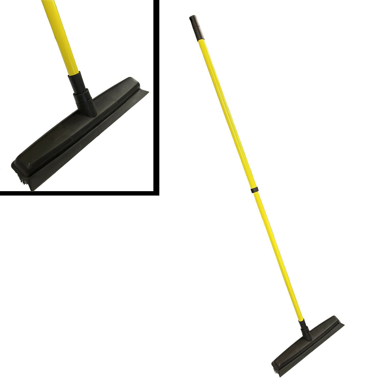 TELESCOPIC RUBBER BRUSH with SQEEGEE
