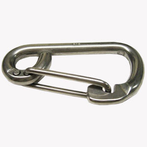 Stainless Steel Asymmetric Carbine Hook With Wire Bar AP Lifting Gear stainless-steel-asymmetric-carbine-hook-with-wire-bar-ap-lifting-gear