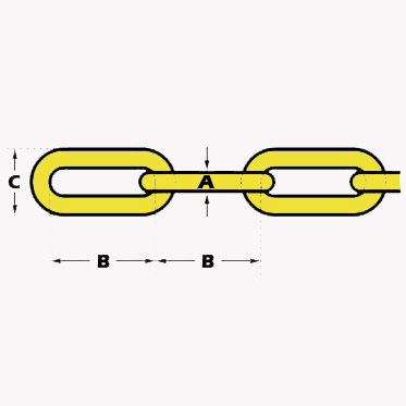Thumbnail: Grade 80 Long Link Chain Painted Yellow