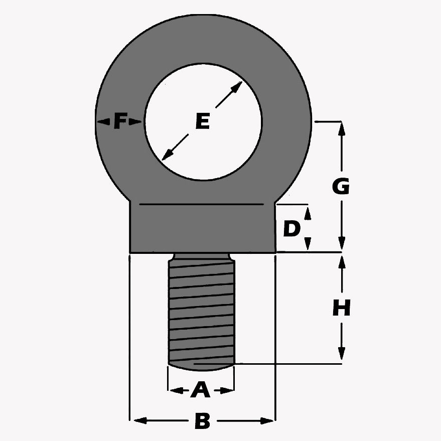 Thumbnail: Long Shank Collard Eyebolt (Metric)