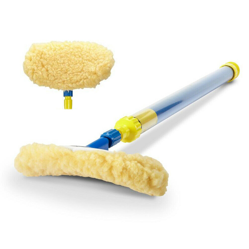 LAMBS WOOL TELESCOPIC LONG REACH SOFT CAR WASH BRUSH