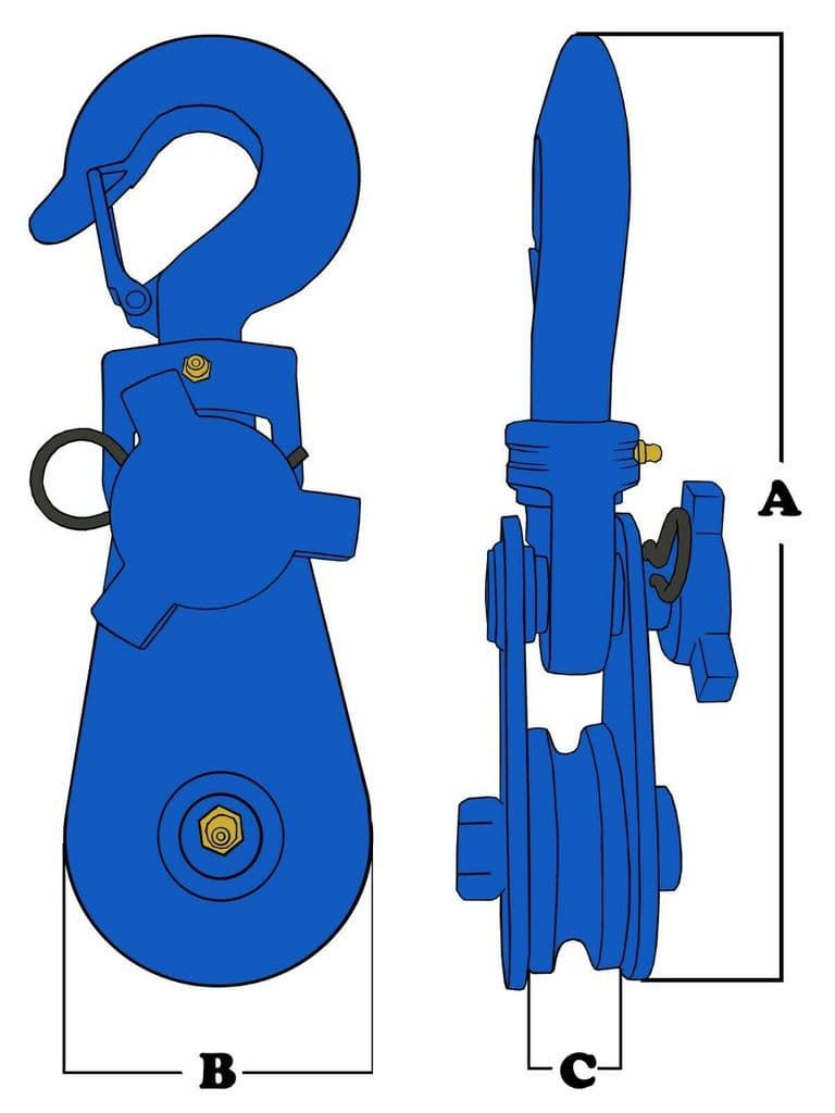 Thumbnail: Lightweight Snatch Block Complete With Swivel Hook