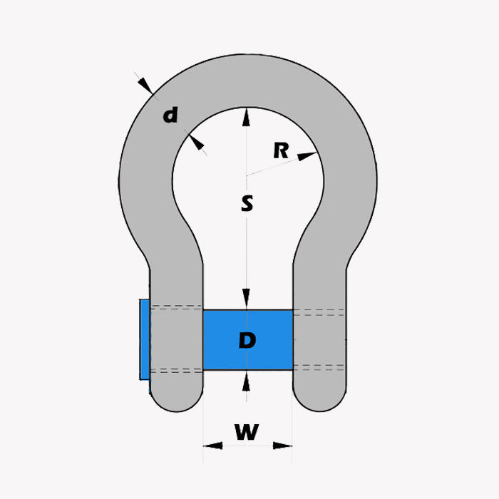 Thumbnail: Drop Forged Square Head Alloy Bow Shackle