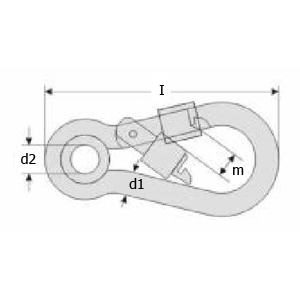 Thumbnail: Stainless Steel Carbine Hooks with Eye and Screw Nut
