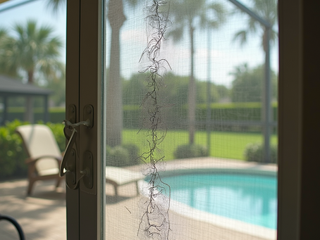 Lanai screen repair in Cape Coral Florida