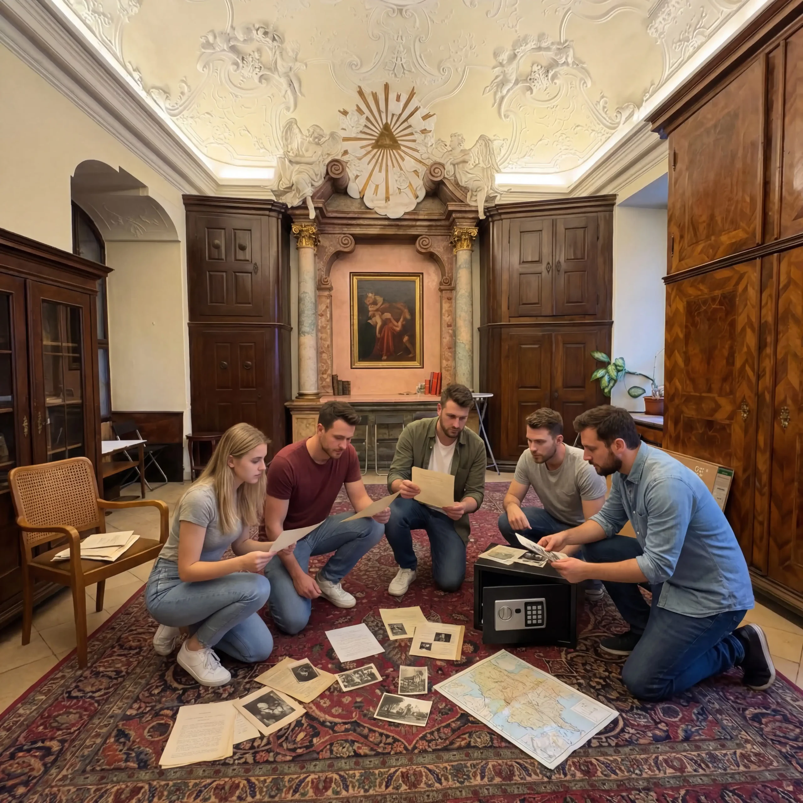 Gruppe Menschen sitzend