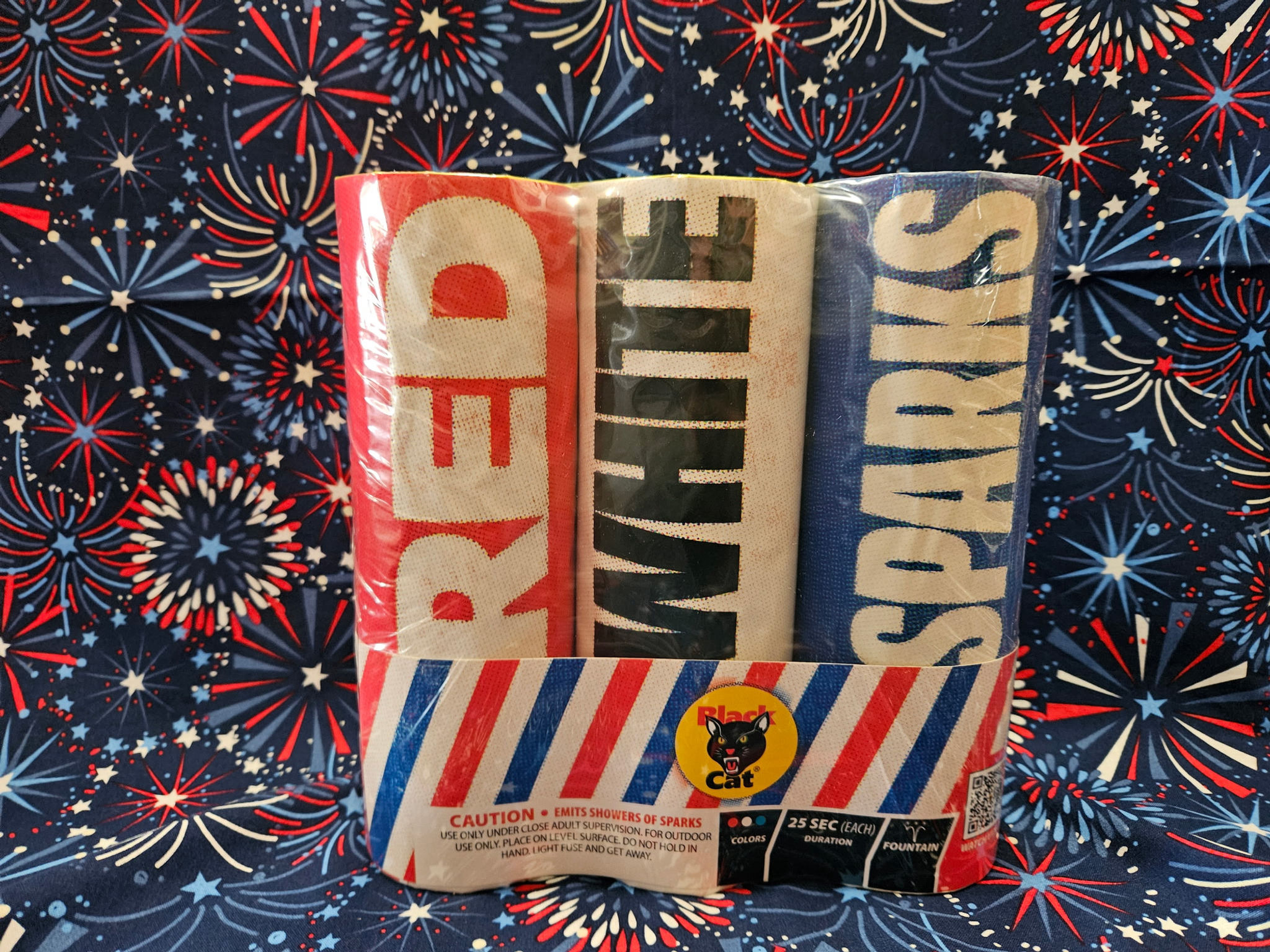 Red,white,sparks