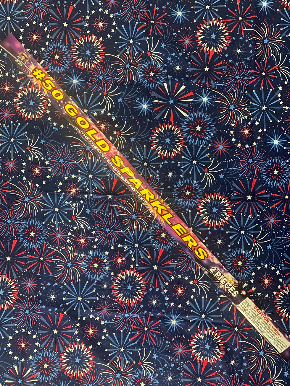 #50 Gold Sparklers 2pcs