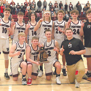 Watervliet Panther boys basketball team wins the District 79 championship!