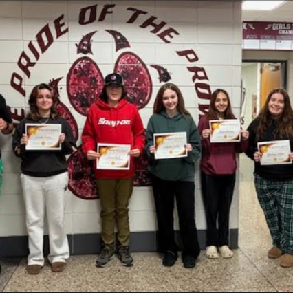 Watervliet High School Congratulates their November 2025 Students of the Month