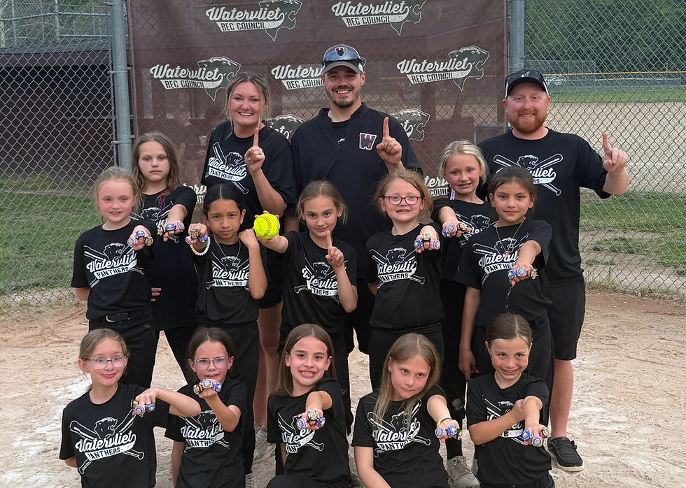 Watervliet 8U recreational softball team, Black Panthers, are a talented group of girls with a love of softball