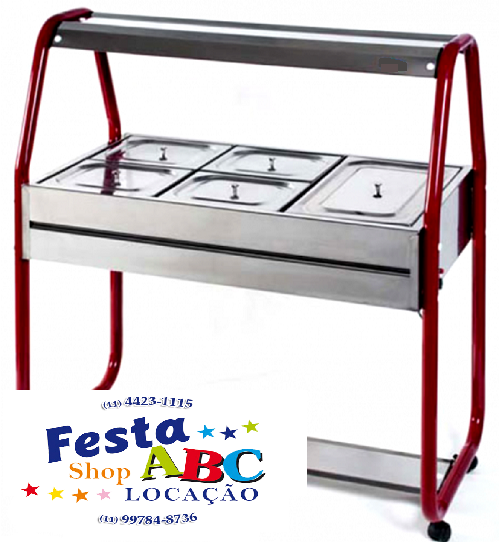 Carrinho Térmico 6 cubas
