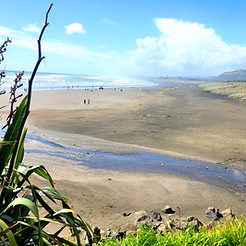 Muriwai black sand beach on Auckland's West Coast