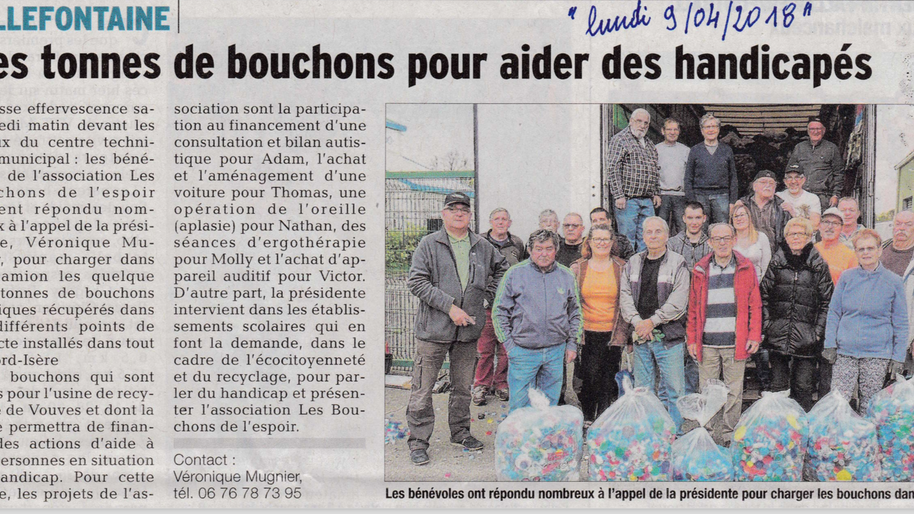 Article du Dauphiné Libéré du : lundi 09 avril 2018