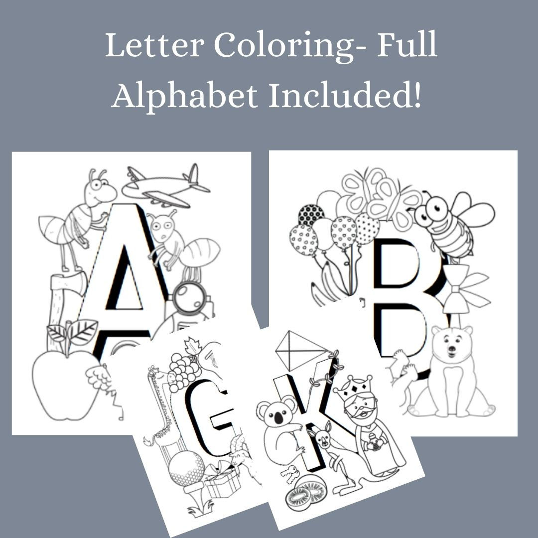 Letter Coloring: Full Alphabet Collection