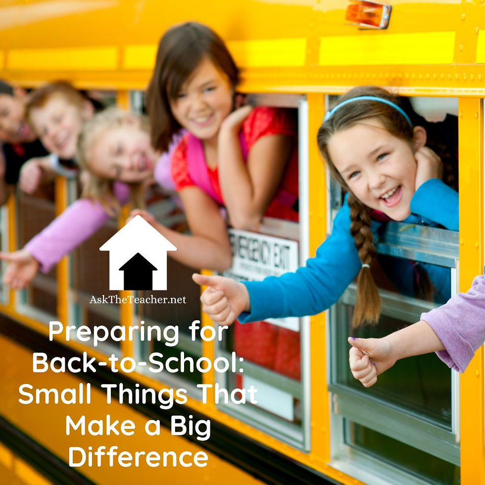 Preparing for Back-to-School: Small Things That Make a Big Difference