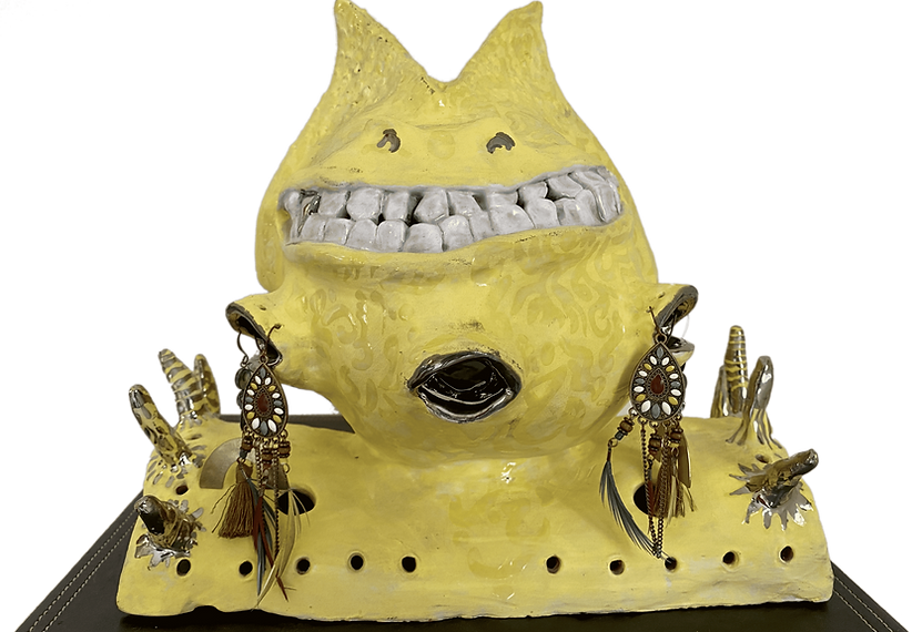 Ceramic Sculpture "That Who Has Many Names" by Balsam Abo Zour (Front)