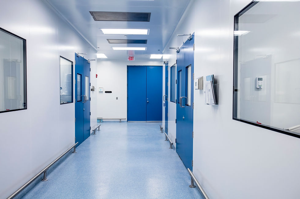 Cleanroom modular for a manufacturing project at MSN Pharma, designed, by KSD Architects.