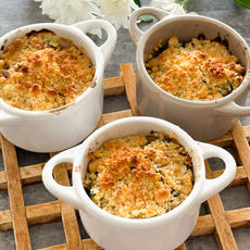 Crumble courgettes et chèvre