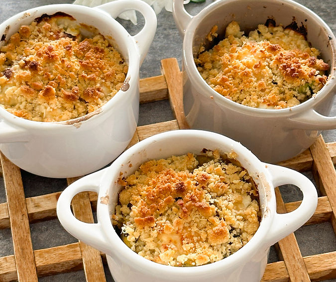 Crumble courgettes et chèvre