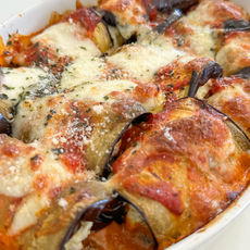 Aubergines roulées à la ricotta