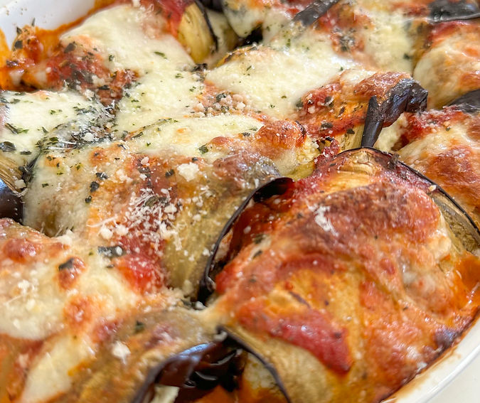 Aubergines roulées à la ricotta