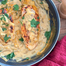 Poulet à la moutarde et à l’oignon