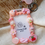 Thumbnail: cotton pink skies card holder gate pass decorated with imitation cream glue front view