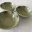 Thumbnail: 2 Small Flower Ceramic Bowls - Olive Green