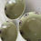 Thumbnail: 2 Small Flower Ceramic Bowls - Olive Green