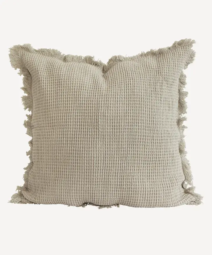 Waffle Cotton Cushion cover (Natural) by French Country