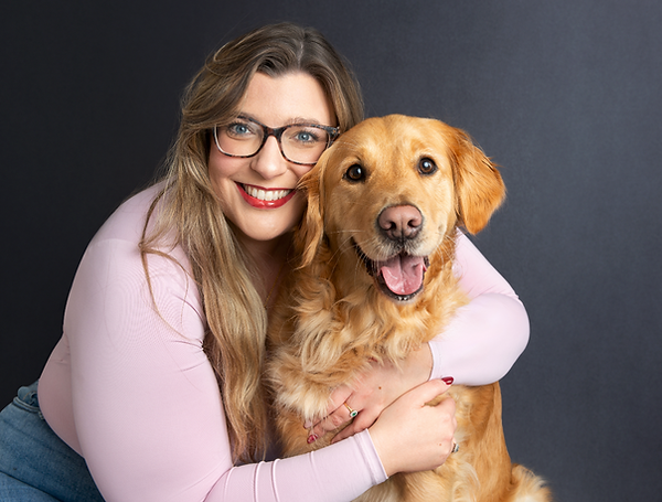 Dog and Dogmum Portrait in Bangor studio