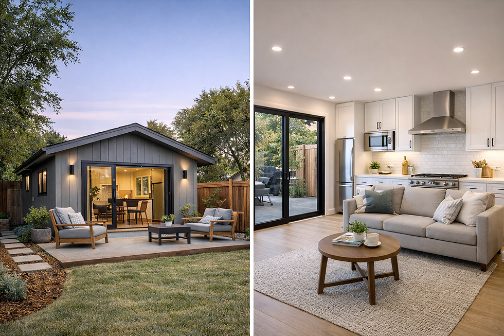 Modern ADU with cozy interiors