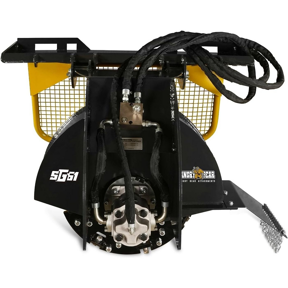 MechMaxx Stump Grinder Attachment for Skid Steer Loader With 34 Carbide Teeth