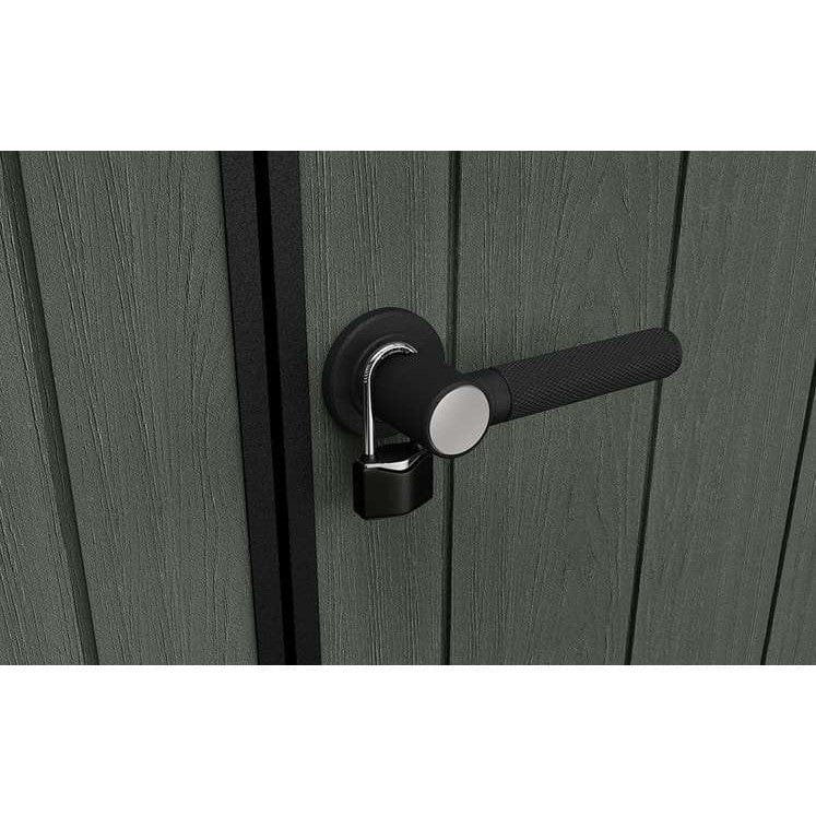 Thumbnail: Keter 7.5ft x 9ft Newton Plus Front Entry Plastic Garden Shed – Dark Grey