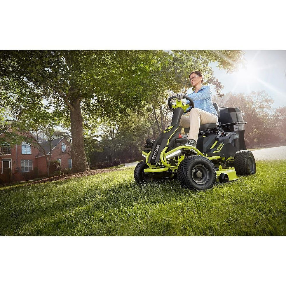 Thumbnail: RYOBI 38 in. 100Ah Battery Electric Rear Engine with Bagging Kit