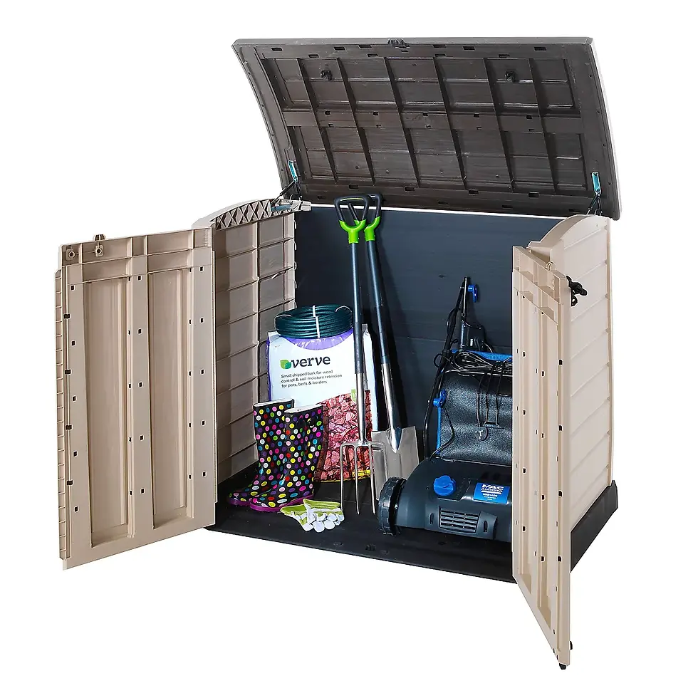 Thumbnail: Keter Store-It-Out ARC 1200L Garden Storage Box – Beige & Brown
