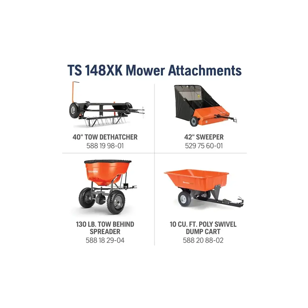 Thumbnail: Husqvarna TS 348 (48″) 24HP Kohler Garden Tractor