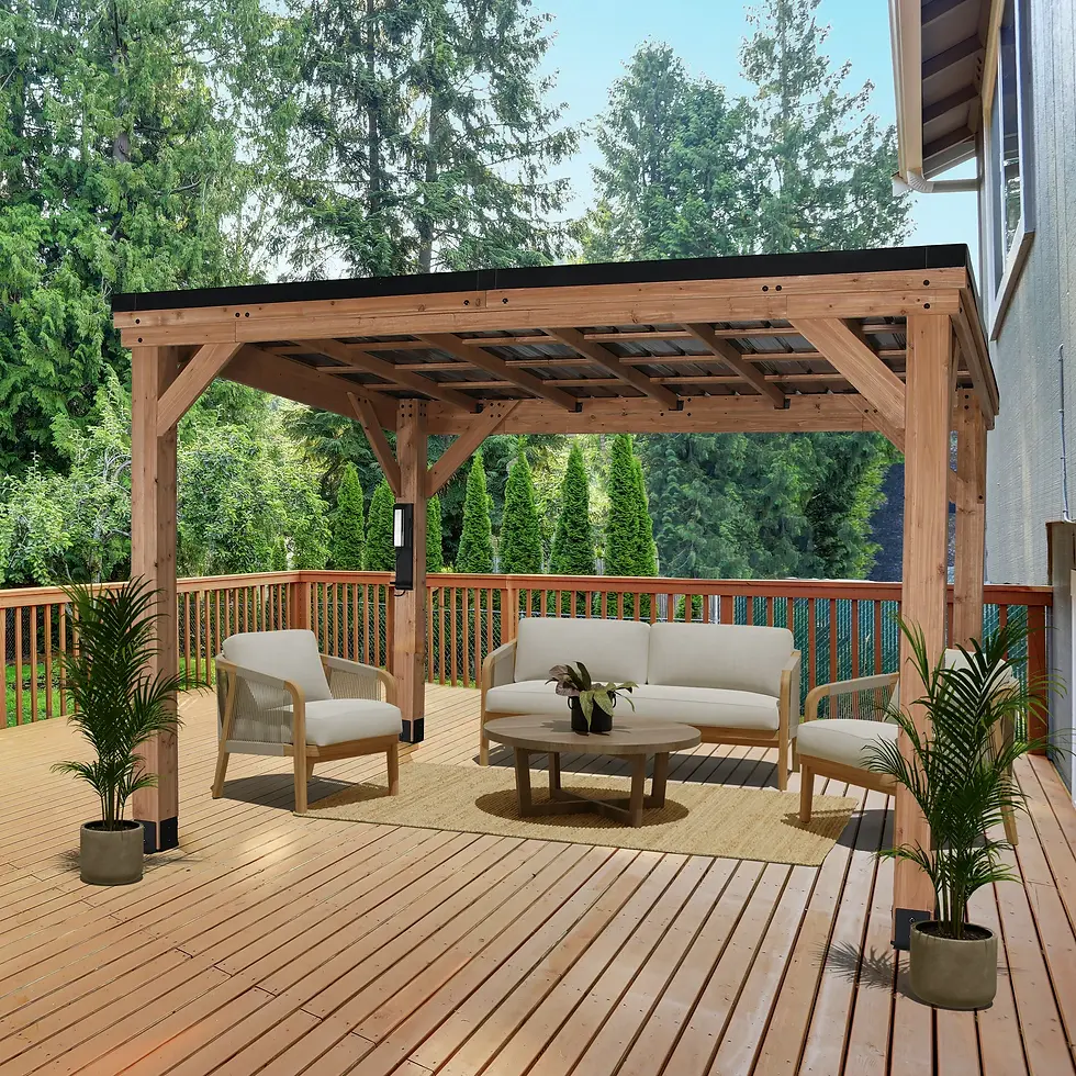 Thumbnail: Backyard Discovery 12′ x 9.5′ Arcadia Gazebo