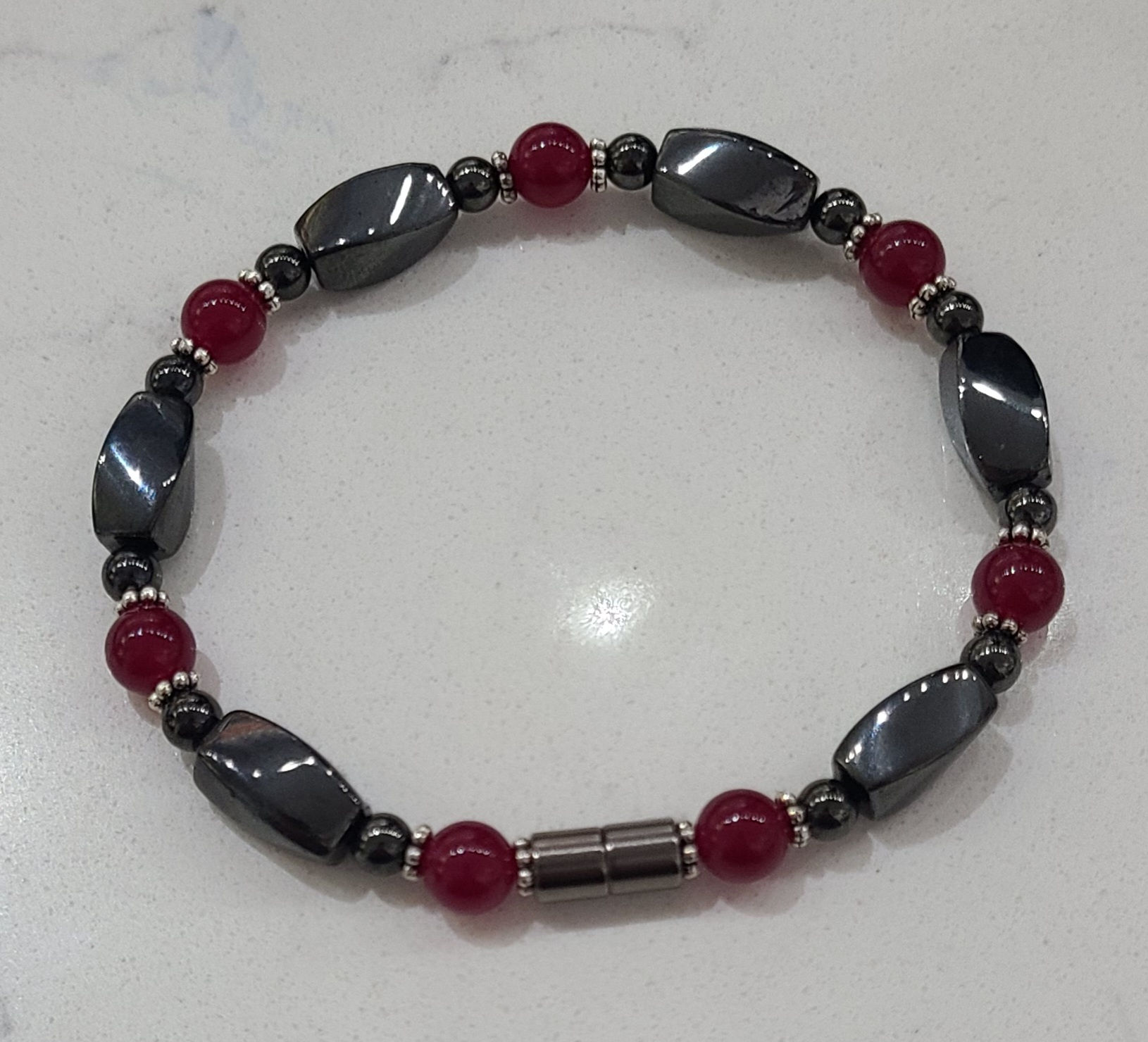 Ruby & Hematite Bracelet