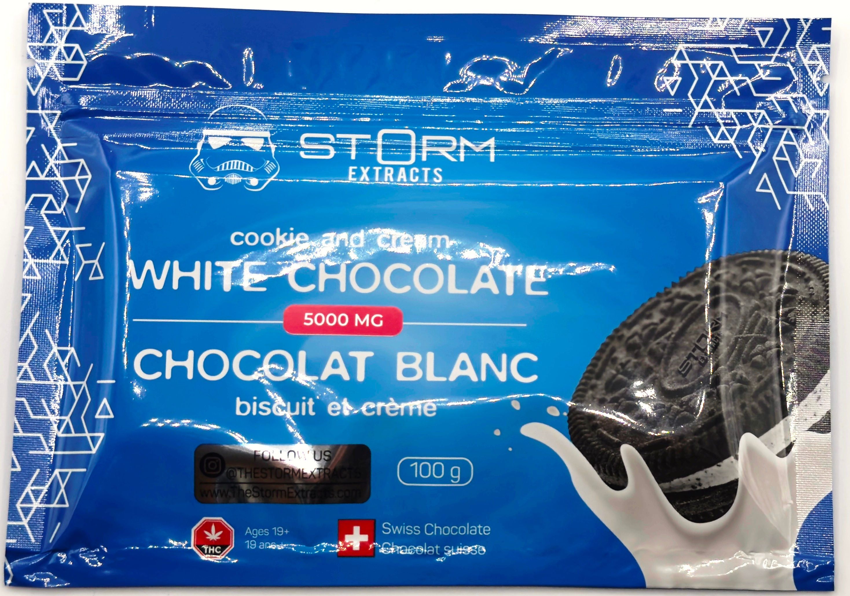 5000mg THC Cookies & Cream Storm Chocolate