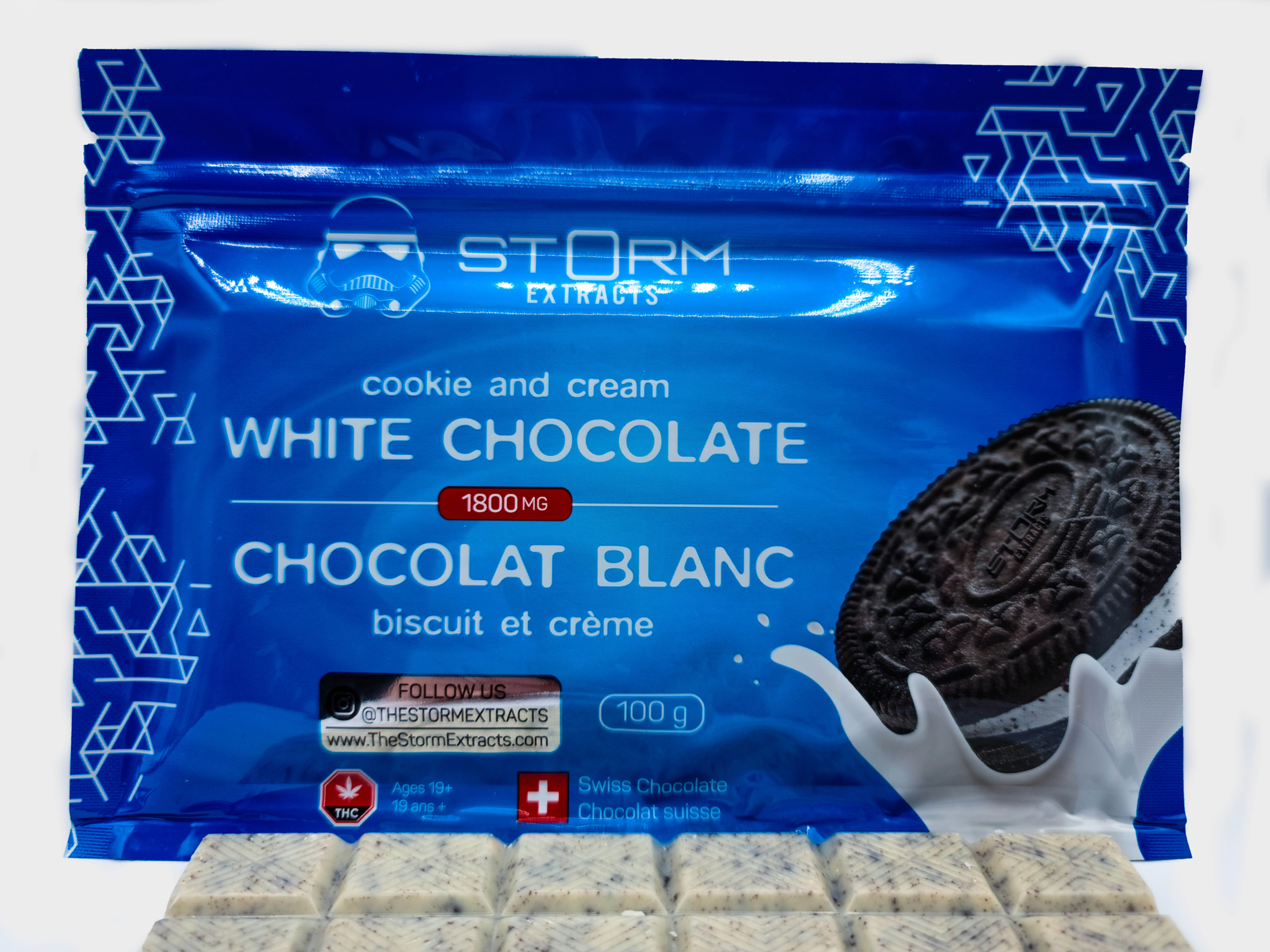 1800mg THC Cookies & Cream Storm Bar
