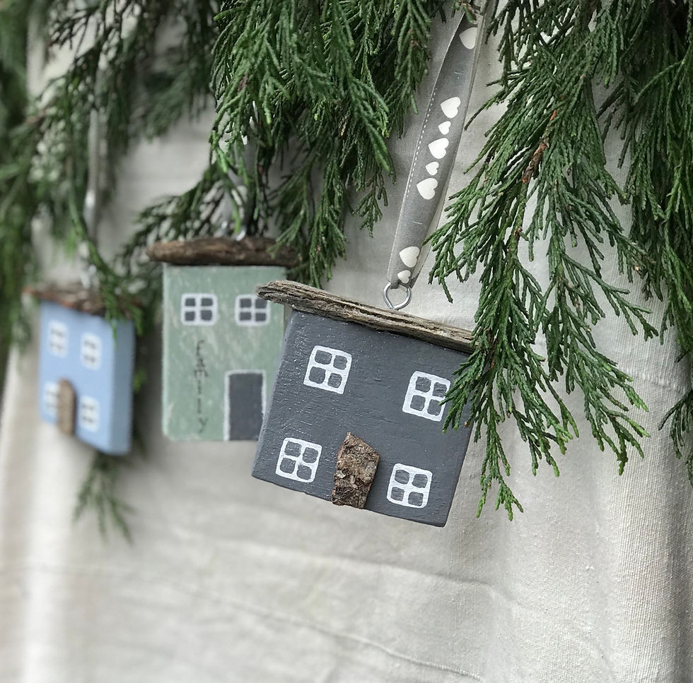 Wooden hanging houses £7.50 each