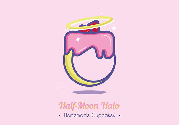 Half Moon Halo Cupcakes