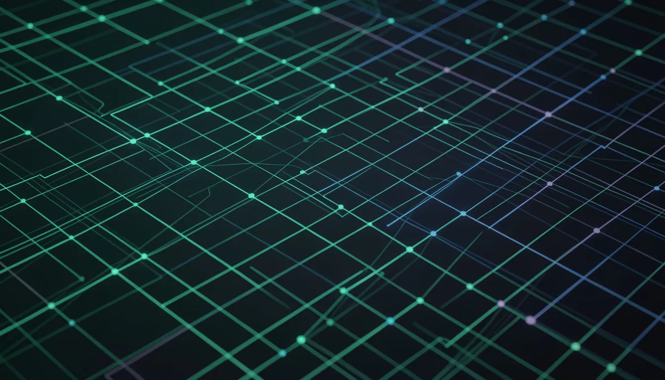 abstract technology grid lines on dark background