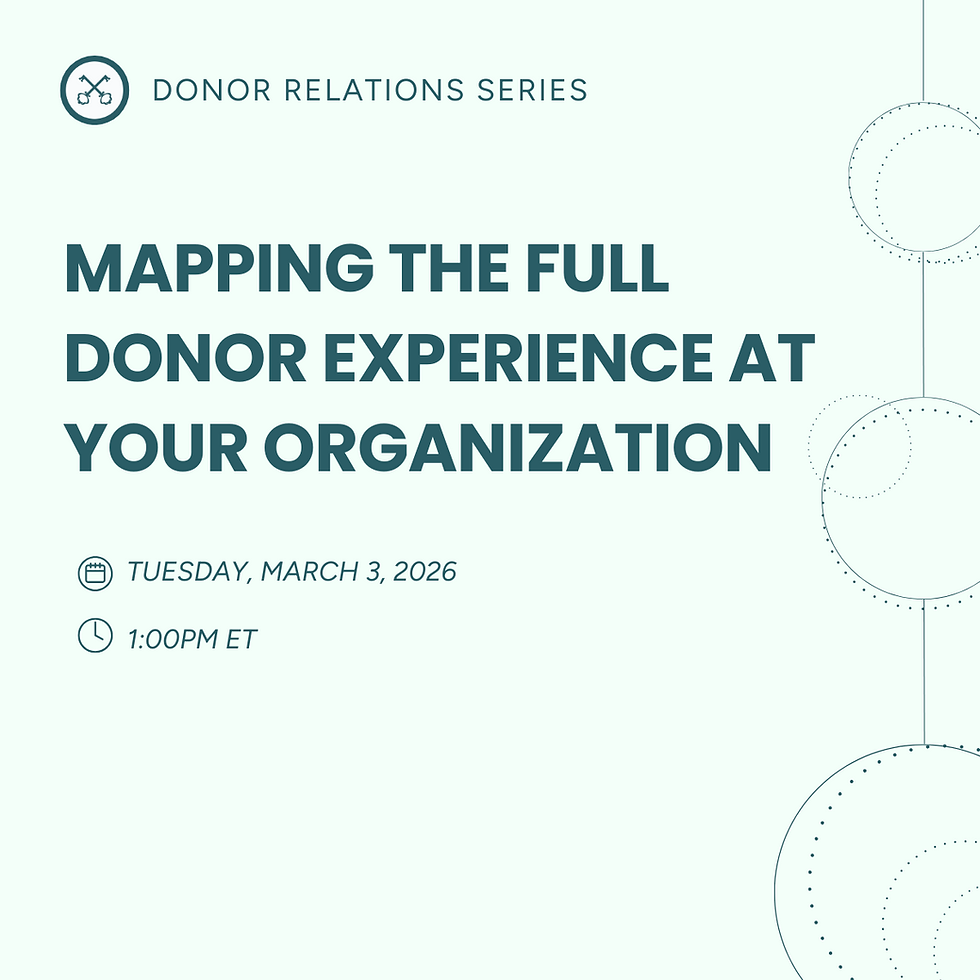 Mapping the Full Donor Experience at Your Organization
