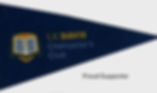 Blue pennant with UC Davis Chancellor's Club logo and text. "Proud Supporter" below. White background. Emphasizes loyalty and pride.