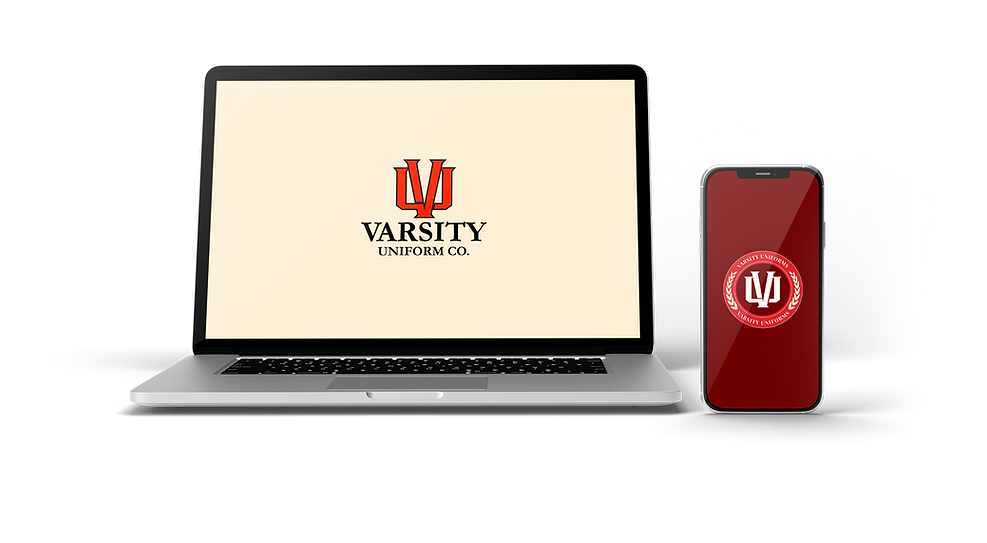 Laptop and Phone for ordering school uniforms at Varisty Uniform Co.